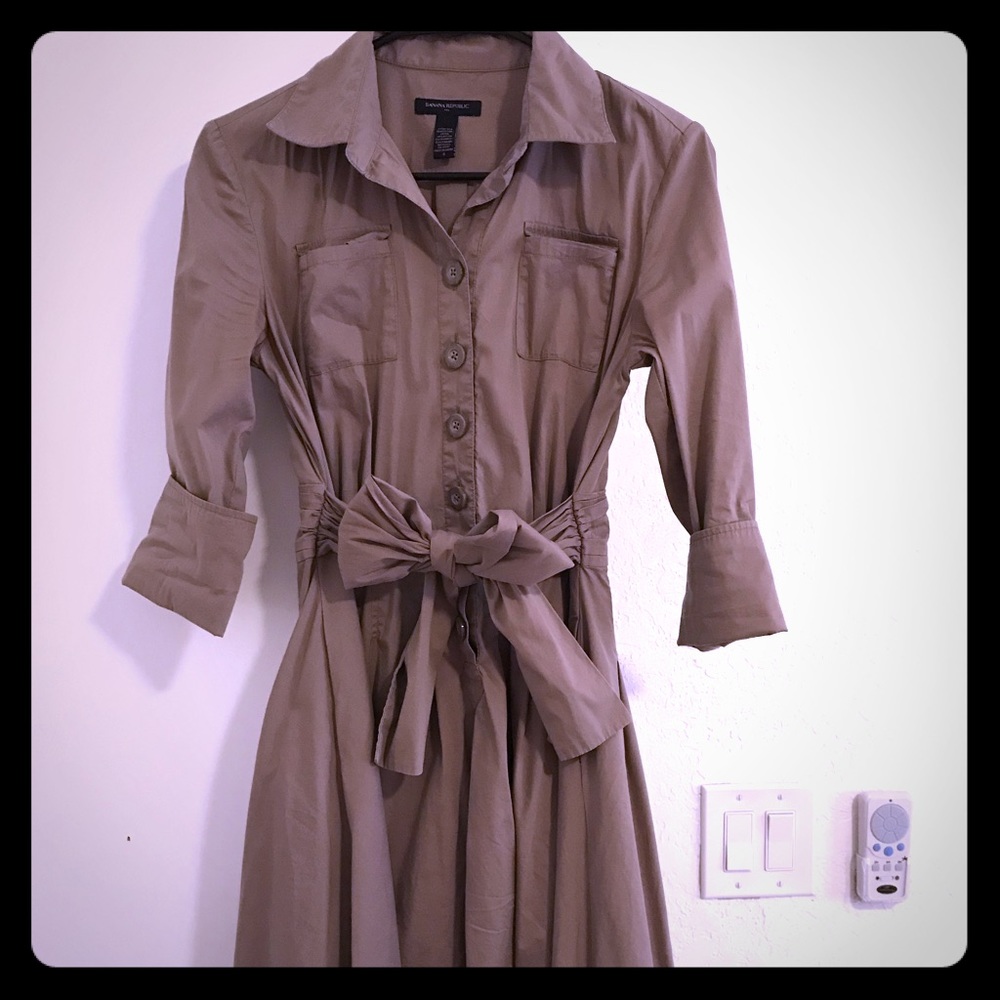 Banana Republic Brown Button down Dress